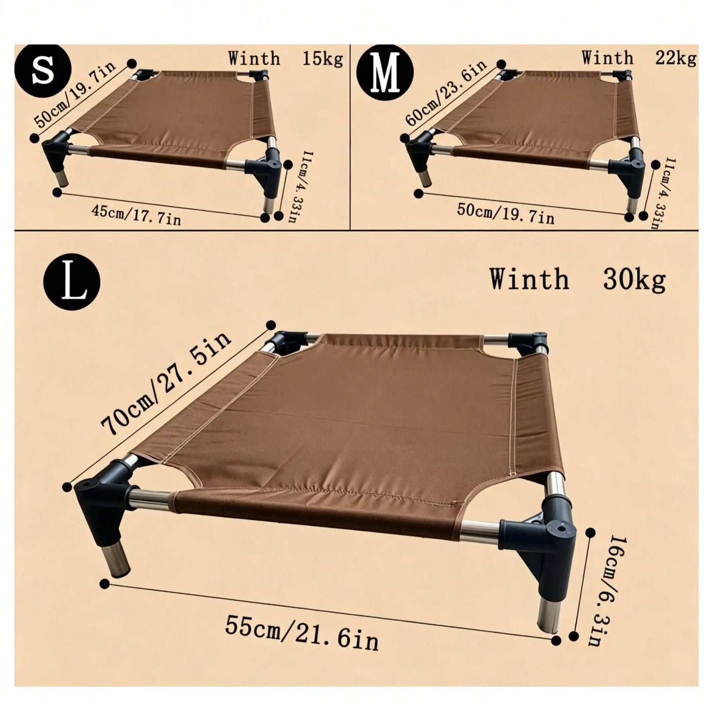 All-Season Pet Camping Bed for Cats and Dogs Elevated Portable