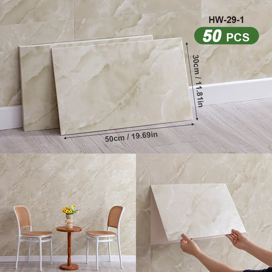 3D Self Adhesive Wall Tiles For Indoor Spaces Decor