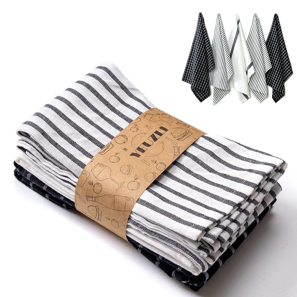 Cotton Dish Towels Ultra Absorbent Thickened For Drying And Cleaning