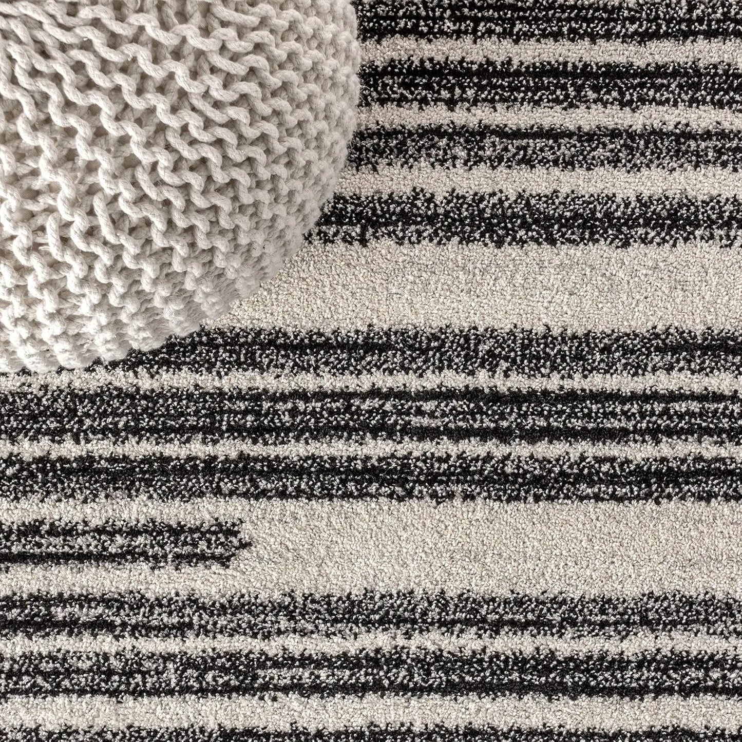 Modern Berber Stripe Indoor Rug For Living Room Pet Friendly And Easy Clean
