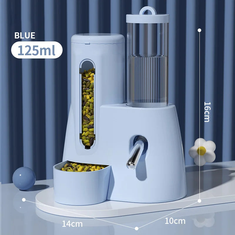 2 In 1 Hamster Water Bottle And Food Bowl Automatic Fountain