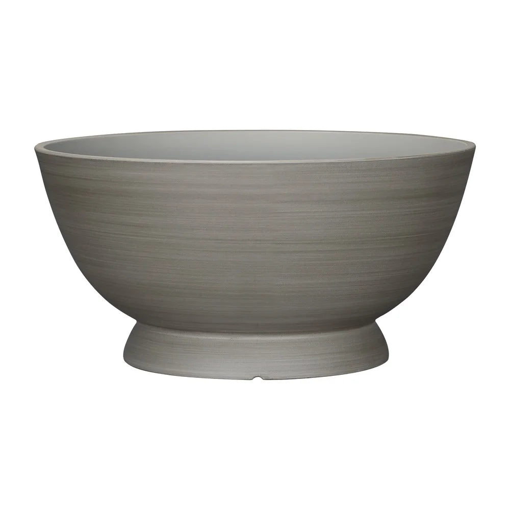 Recycled Resin Planter Bowl Indoor Outdoor Durable Drainage Holes