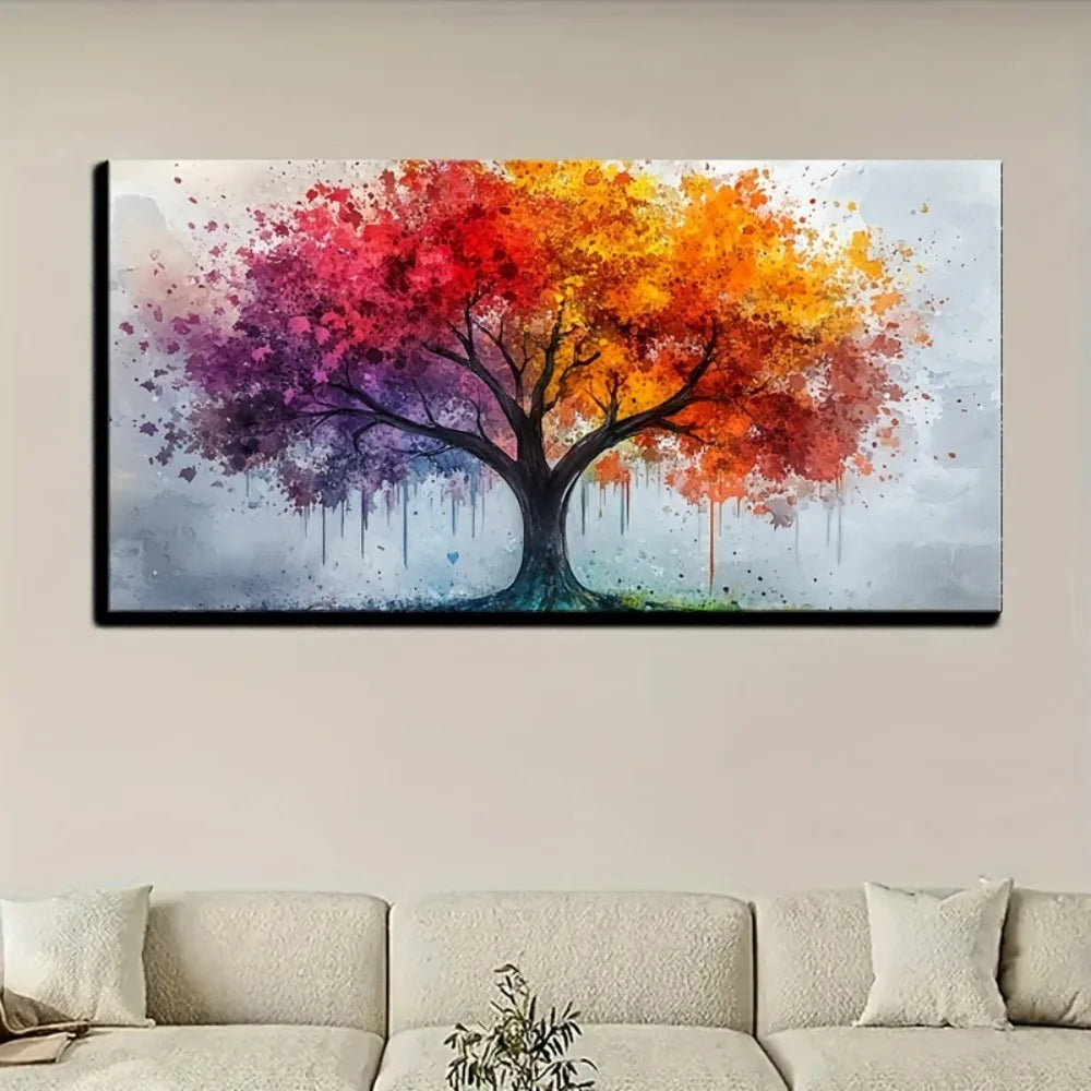 Tree of Life Canvas Wall Art Decor Print with Wood Frame