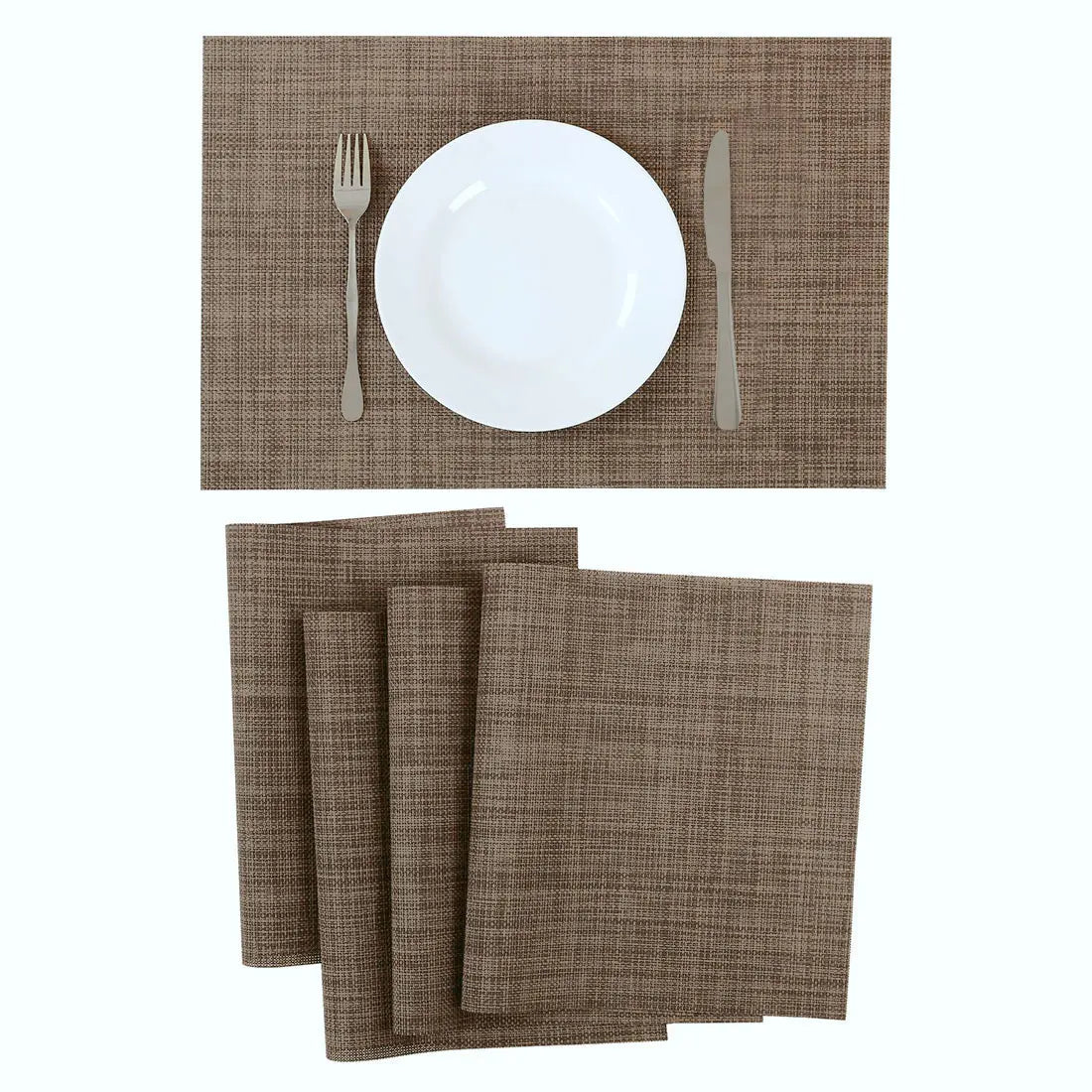 UXCELL Heat Resistant Non Skid PVC Table Mats Woven Placemats