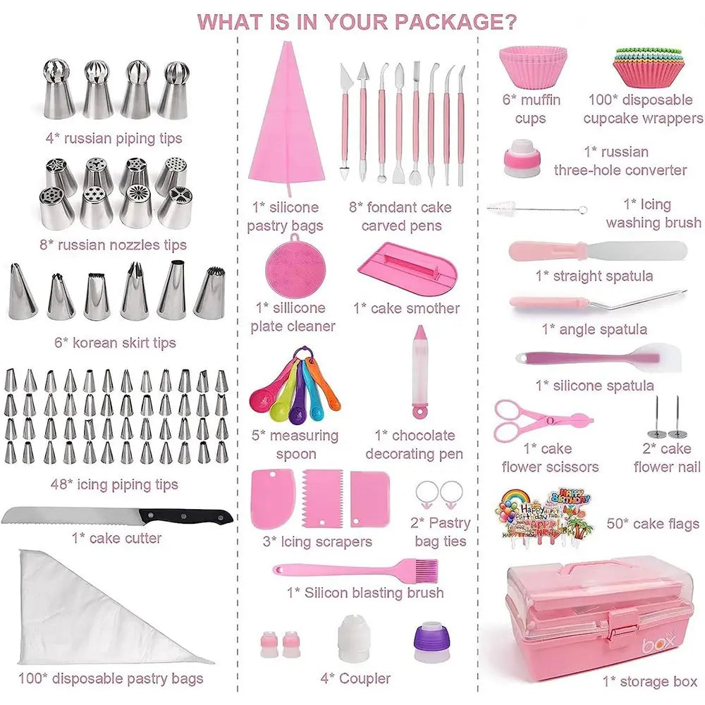Premium Cake Decorating Set With 66 Tips And Piping Bags