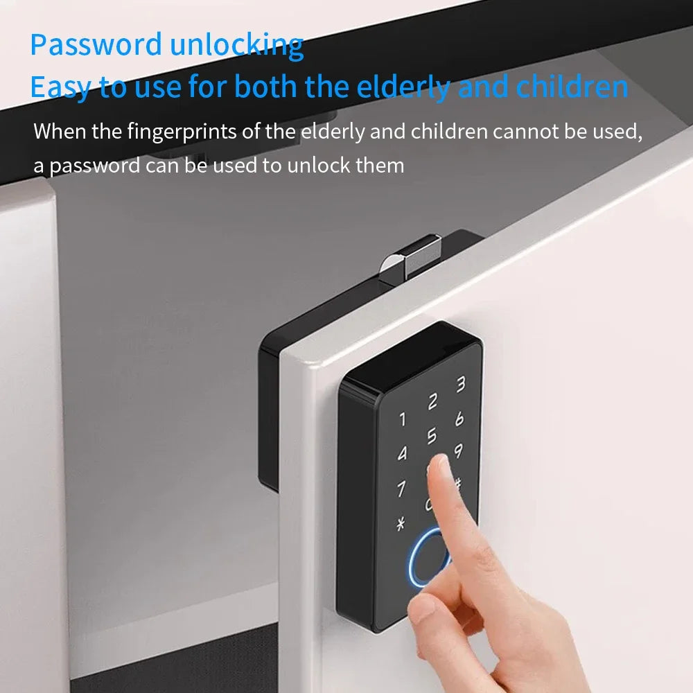 Lucking Door Tuya Smart Fingerprint Cabinet Lock For Furniture