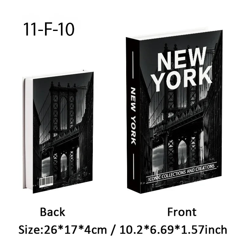 Luxury Fake Book Storage Box Decor Paris Interior Ornaments