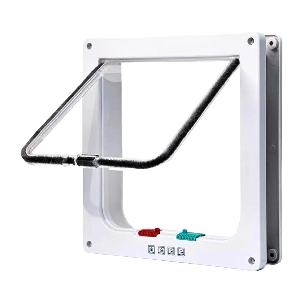 Cat Flap Door With 4 Way Lock ABS Plastic Entryway