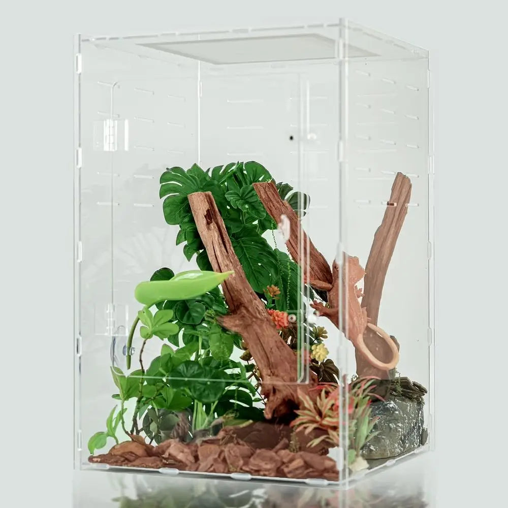 Acrylic Reptile Tank Terrarium for Geckos Lizards Spiders Snakes