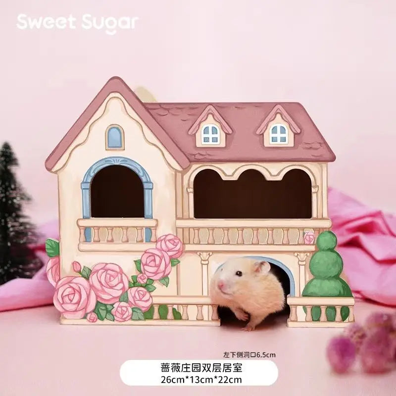 Petkit Rose Manor Wooden Hamster House For Small Animals