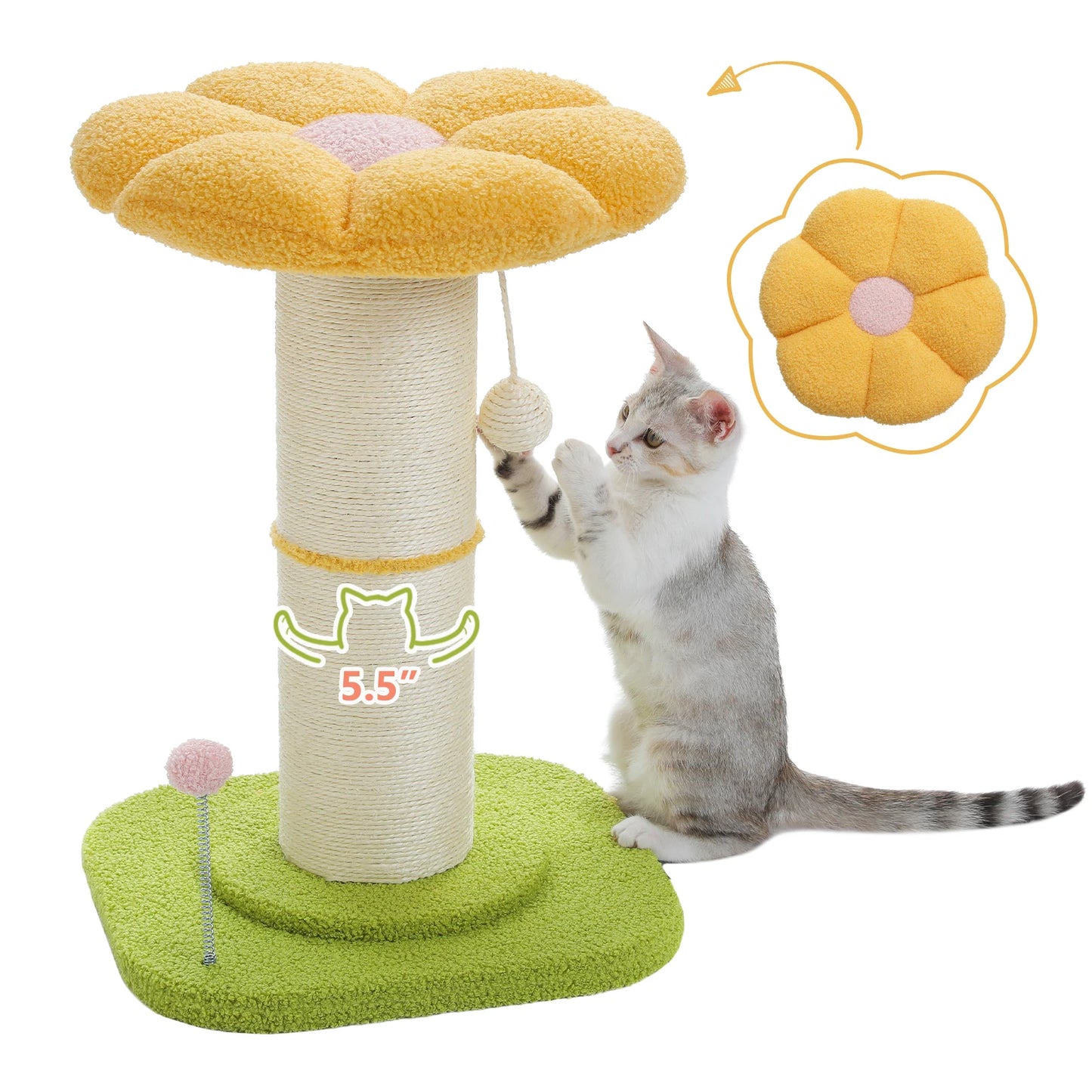 PAWZ Road Flower Cat Tree Scratching Post For Indoor Use