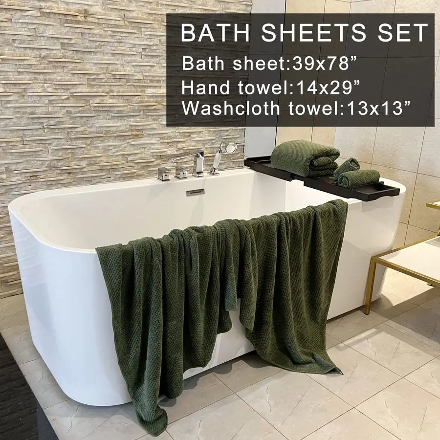 Bath Sheets Set Of Six Luxuriously Soft Microfiber Towels