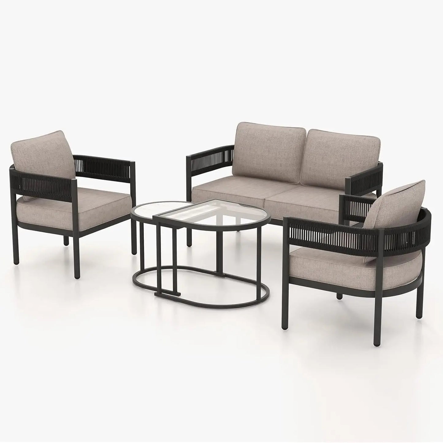 Grand Patio Outdoor Furniture Set Wicker Sofa Coffee Table