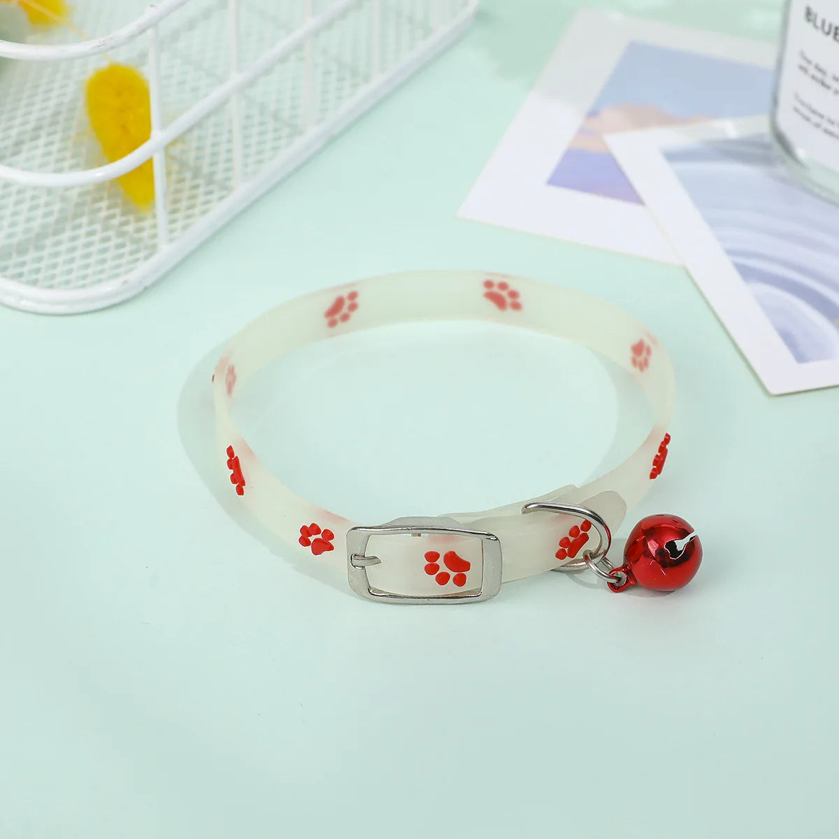 Luminous Cat Collar With Fluorescent Silicone Bell