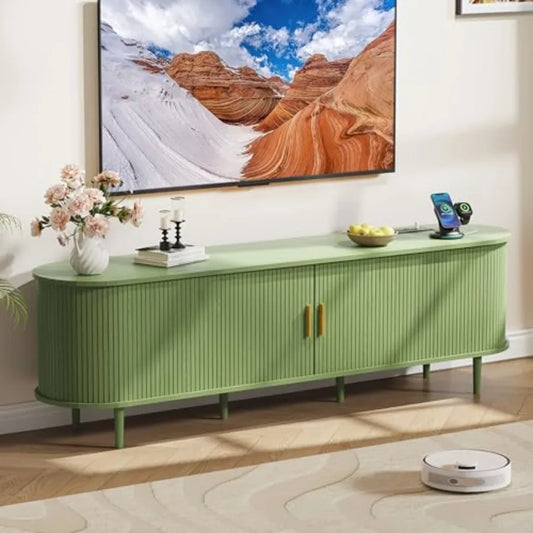 Yao Hui Huang Modern TV Stand With Storage Power Outlet