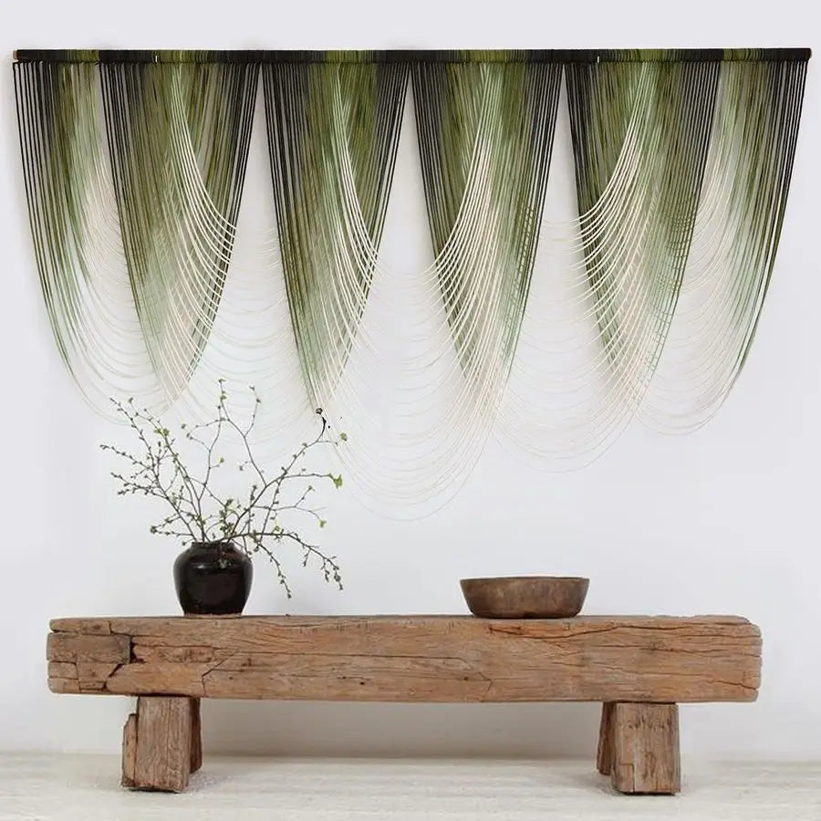 Dip Dyed Macrame Wall Hanging Tapestry Boho Home Decor
