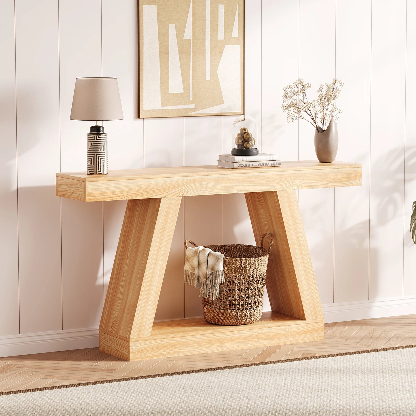 HiMISS Narrow 2-Tier Console Table For Entryway And Living Room