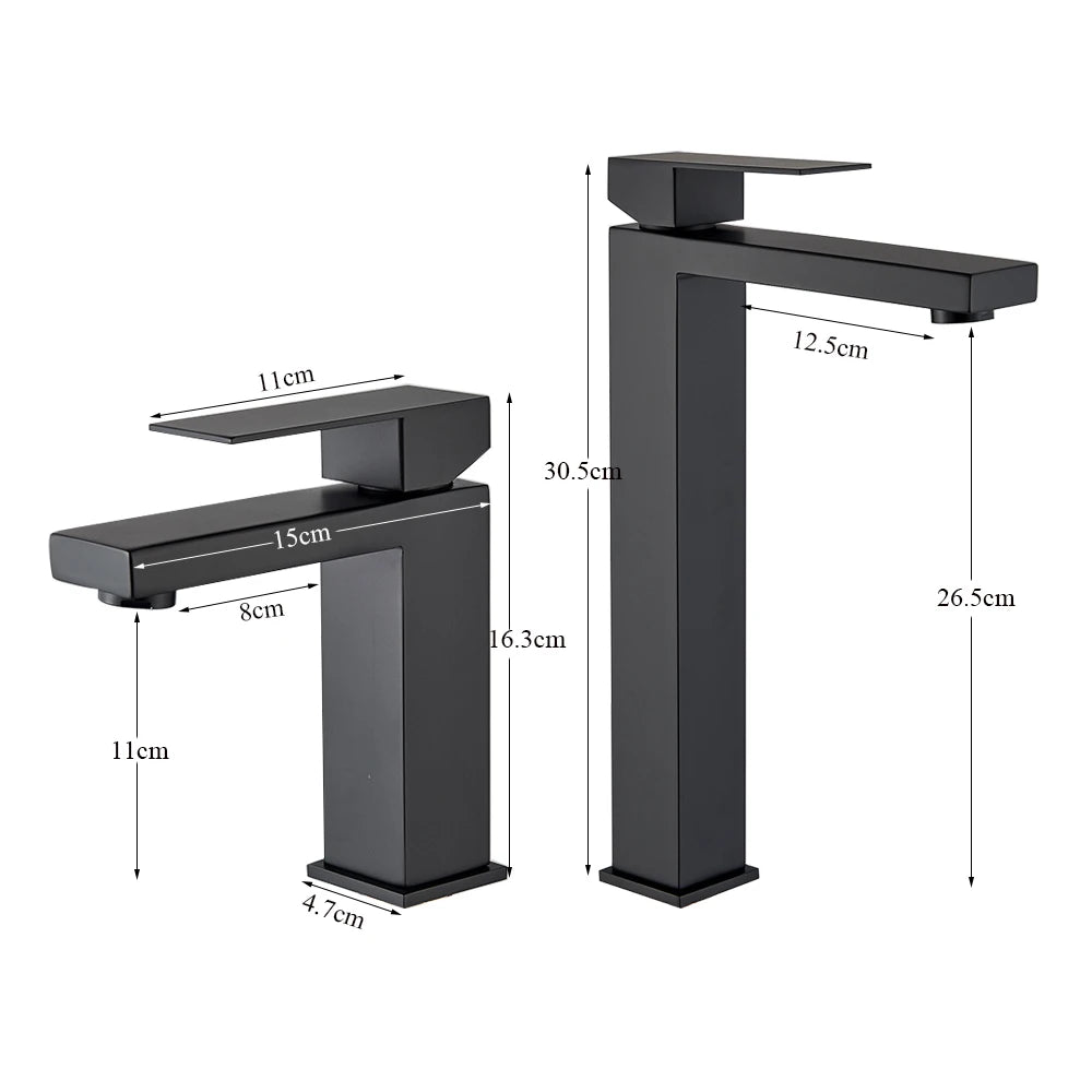 Onyzpily Deck Mounted Basin Faucet Stainless Steel Hot And Cold Water Mixer