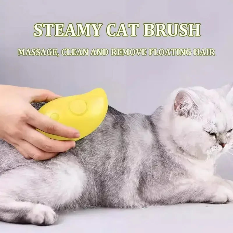 Cat Dog Steam Brush Electric Sprayer Grooming Massager