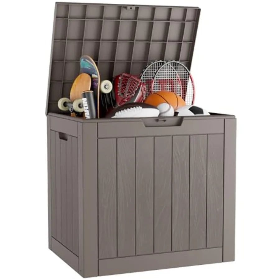 Deck Box Resin Storage Waterproof For Indoor And Outdoor Use