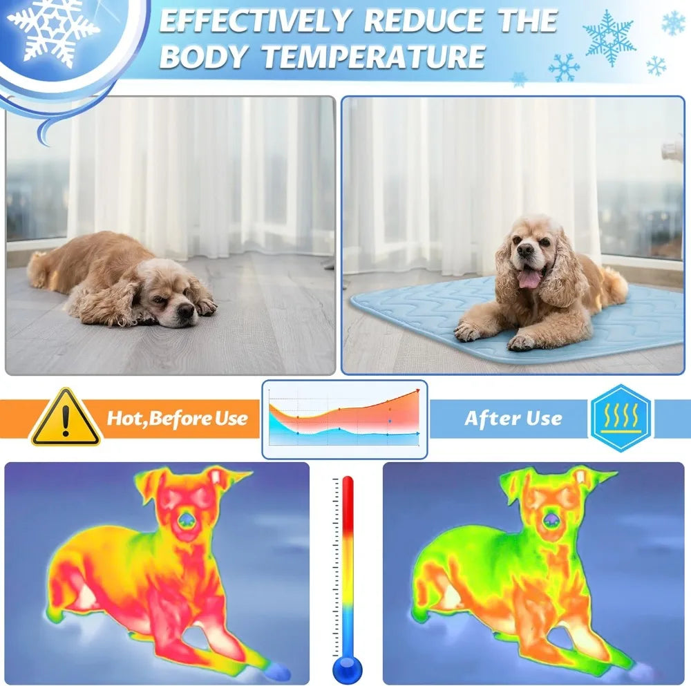 Dog Cooling Mat Self Cooling Non Slip Washable For Indoor Outdoor