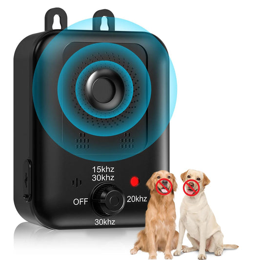 PetEdu Automatic Dog Bark Deterrent Ultrasonic Rechargeable Indoor Outdoor