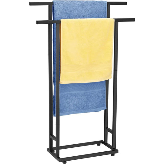 NBVCX Two Tier Free Standing Towel Rack For Bathroom