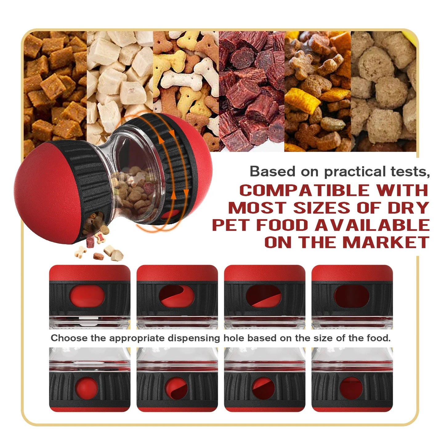 Holapet Interactive Dog Toy Slow Feeder Ball for Dogs