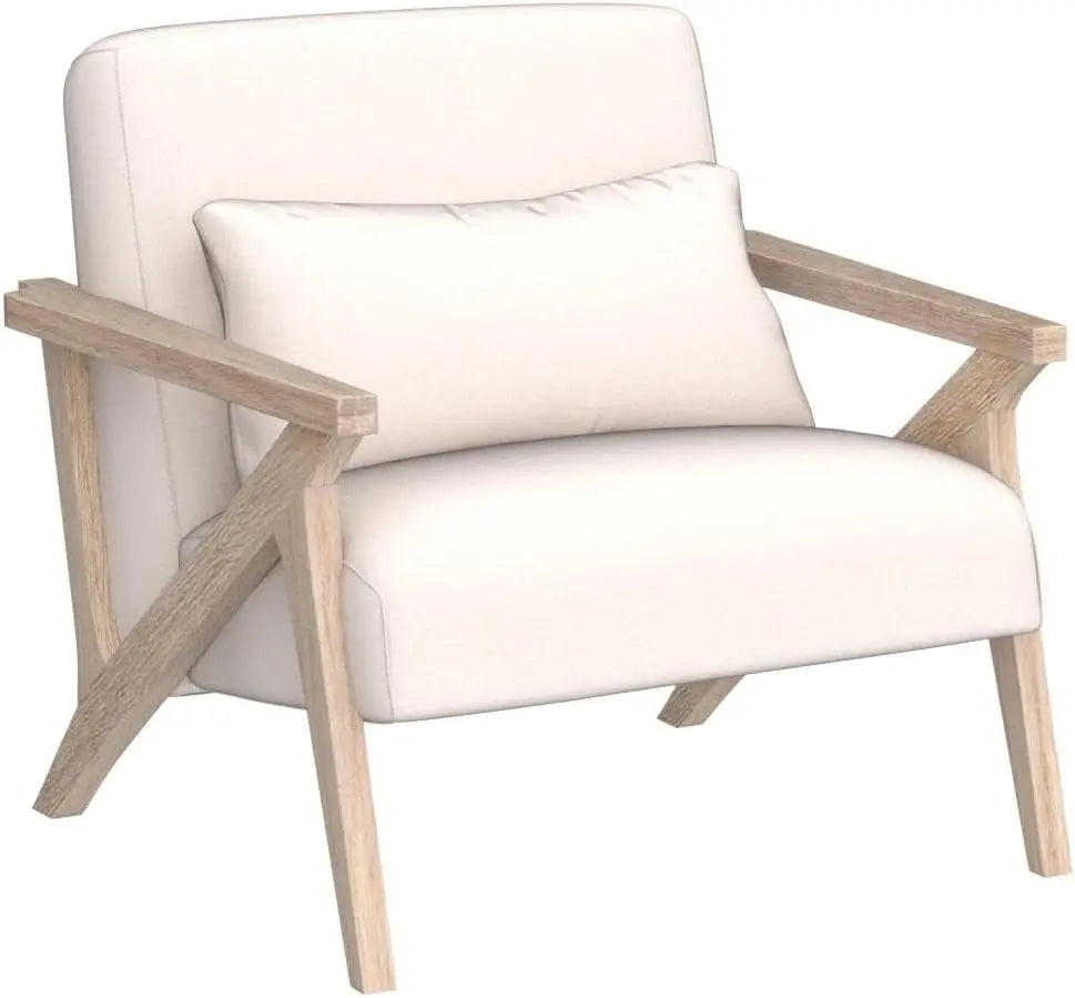 Mid Century Modern Accent Chair Set of 2 Upholstered Seats