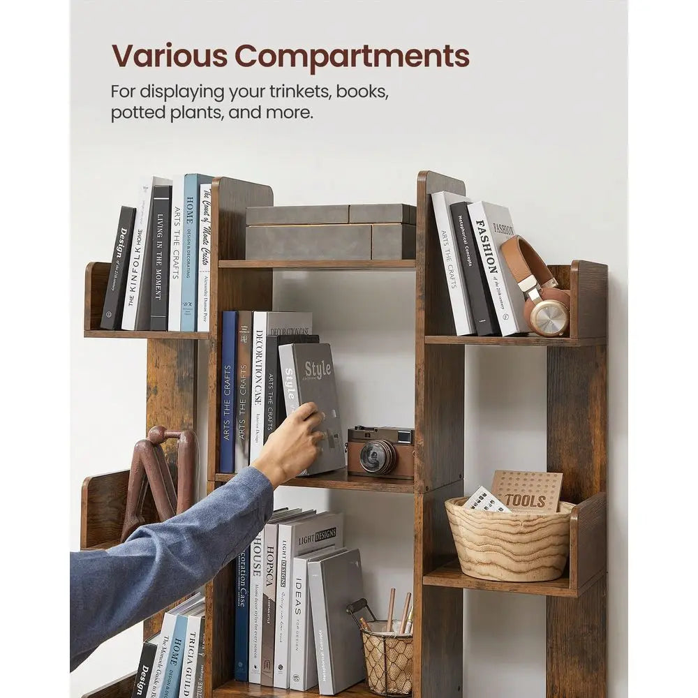 XMSJ Tree Shaped Bookshelf With 13 Storage Shelves