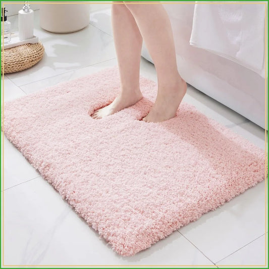 Non Slip Bathroom Rugs Microfiber Plush With Rubber Backing