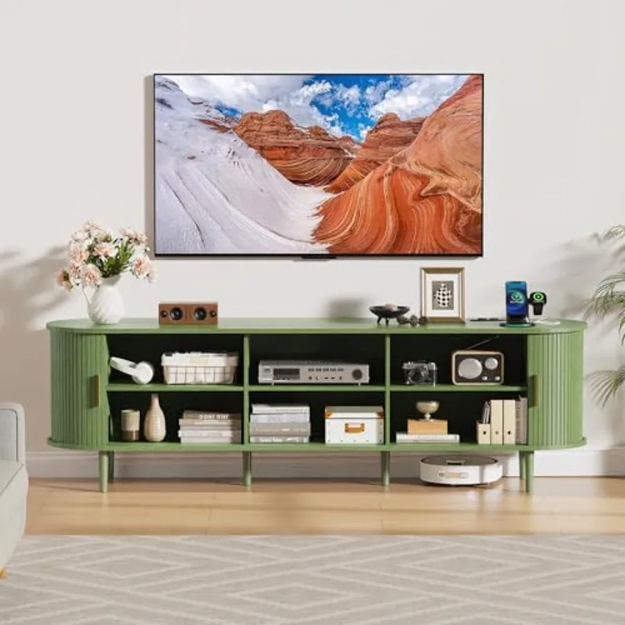 Yao Hui Huang Modern TV Stand With Storage Power Outlet