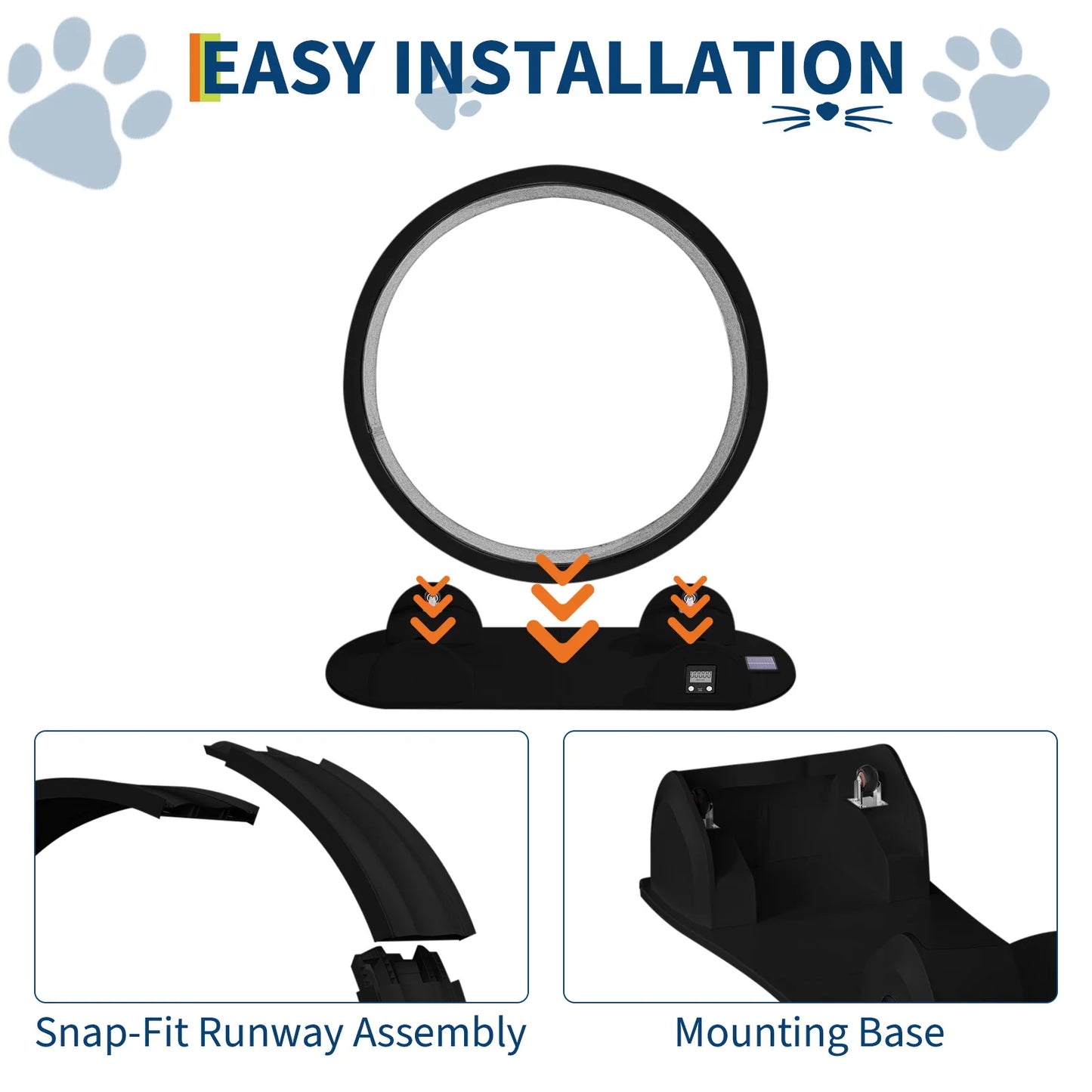 HiMISS Cat Exercise Wheel Super Quiet Running Wheel Pedometer