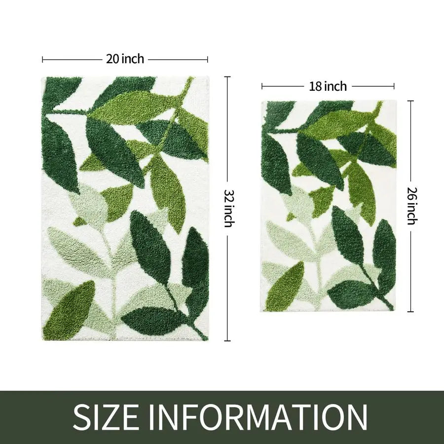 Non Slip Microfiber Bathroom Rug Set Water Absorbent Machine Washable