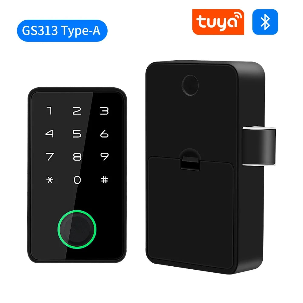 Lucking Door Tuya Smart Fingerprint Cabinet Lock For Furniture