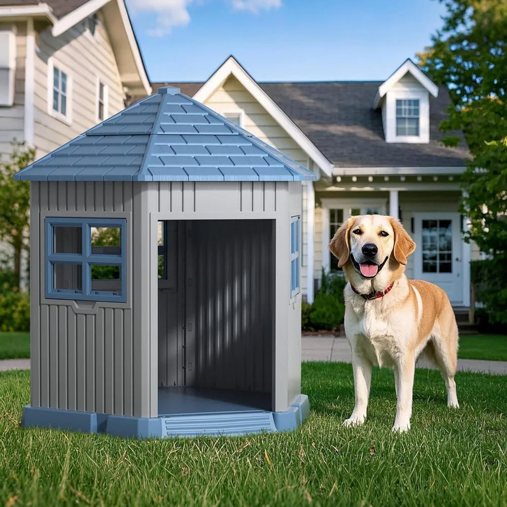 Durable Indoor Outdoor Dog House Shelter With Elevated Floor