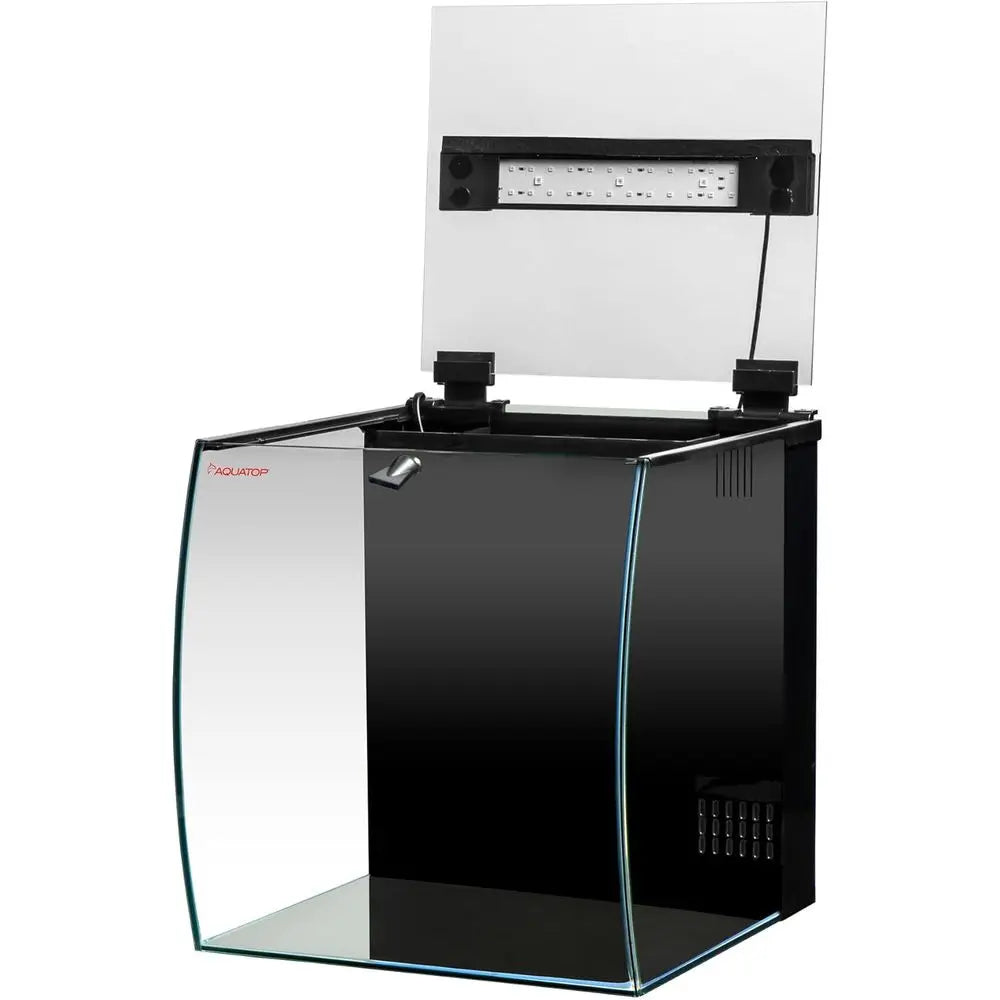 All-In-One Bow Front Glass Aquarium Kit With Filter