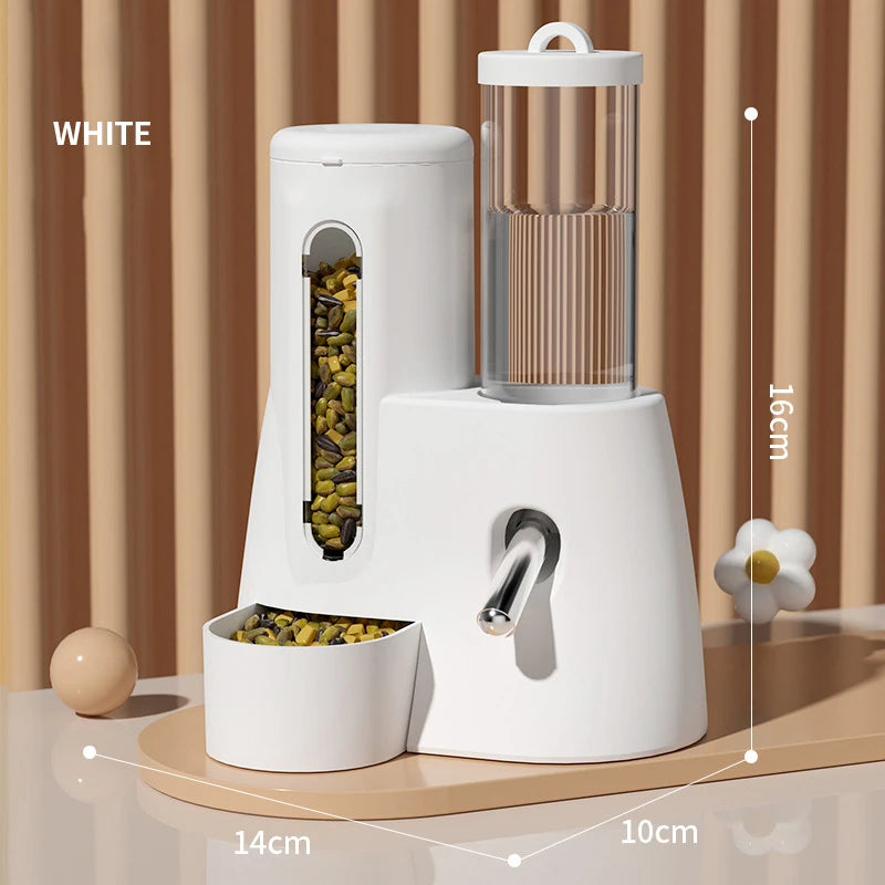 2 In 1 Hamster Water Bottle And Food Bowl Automatic Fountain