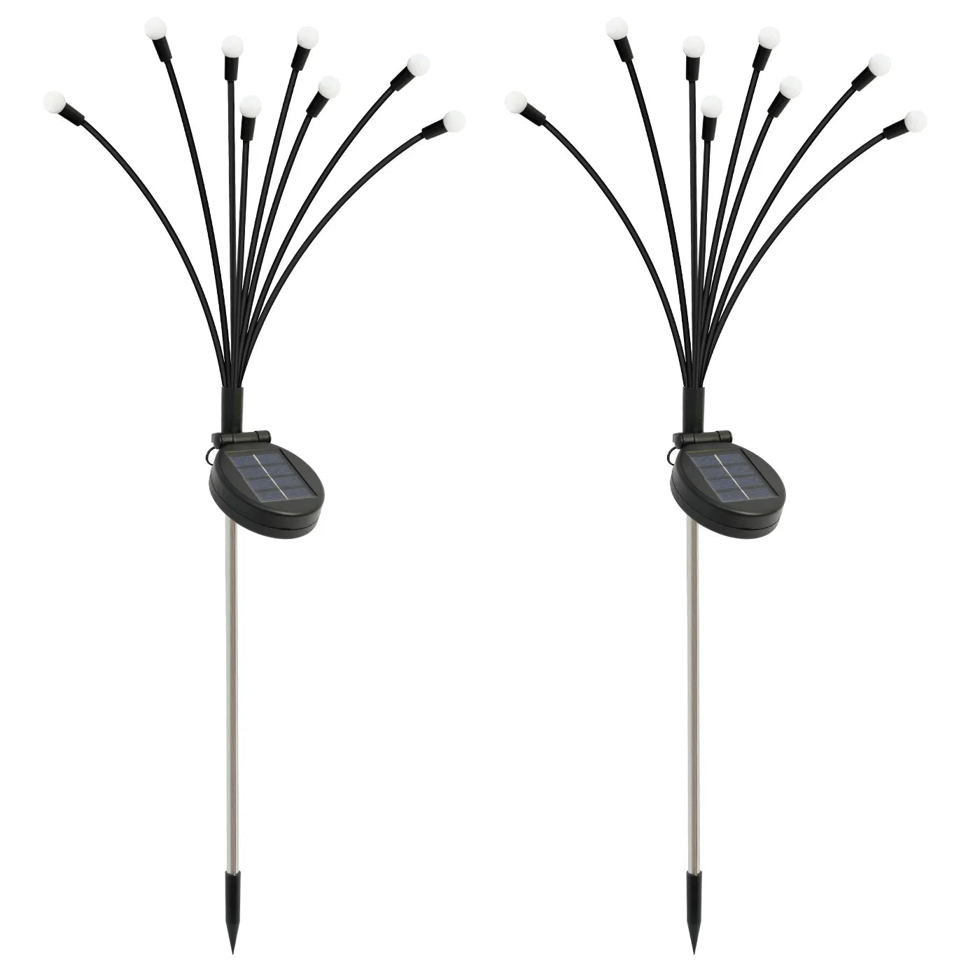 8-Head Solar Firefly Lights Outdoor Garden Pathway