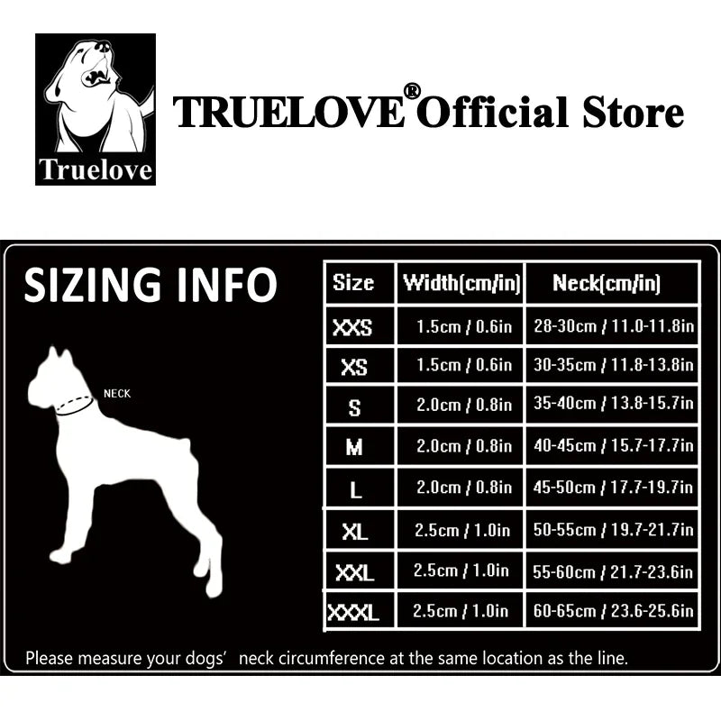 Truelove Nylon Adjustable Dog Collar Reflective Padded TLC5011
