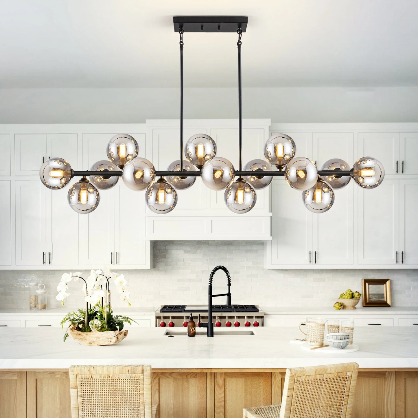Mid Century Modern Sputnik Chandelier For Dining Room And Kitchen