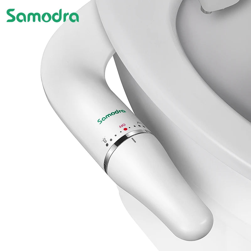 SAMODRA Ultra-Slim Toilet Bidet Seat Attachment With Adjustable Water Pressure