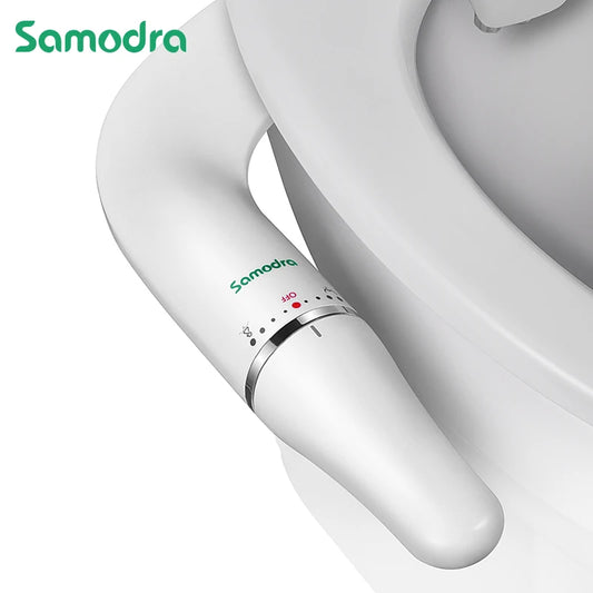 SAMODRA Ultra-Slim Toilet Bidet Seat Attachment With Adjustable Water Pressure