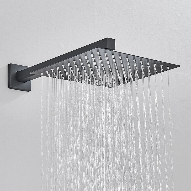Quyanre In Wall Concealed Digital Shower Faucet Set Tub Spout