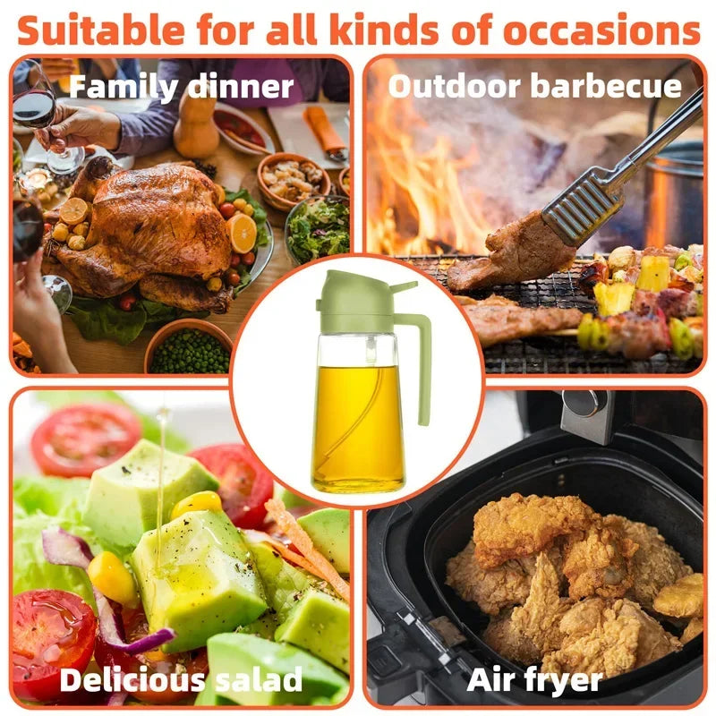 Pour And Spray Oil Dispenser Bottle For Olive Oil