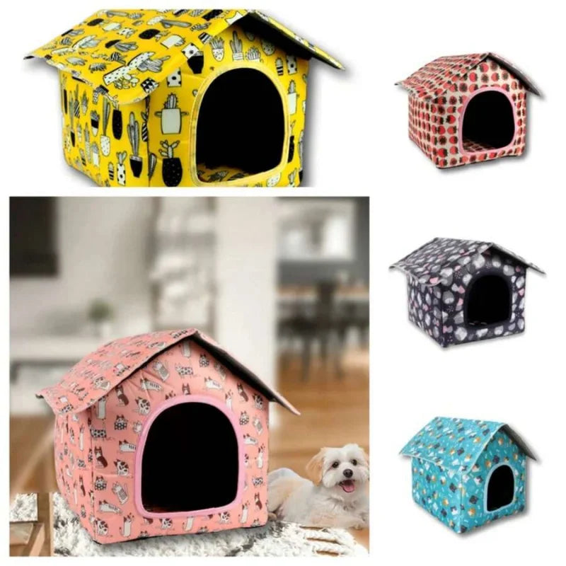 Foldable Detachable Water Resistant Pet Shelter for Cats and Dogs
