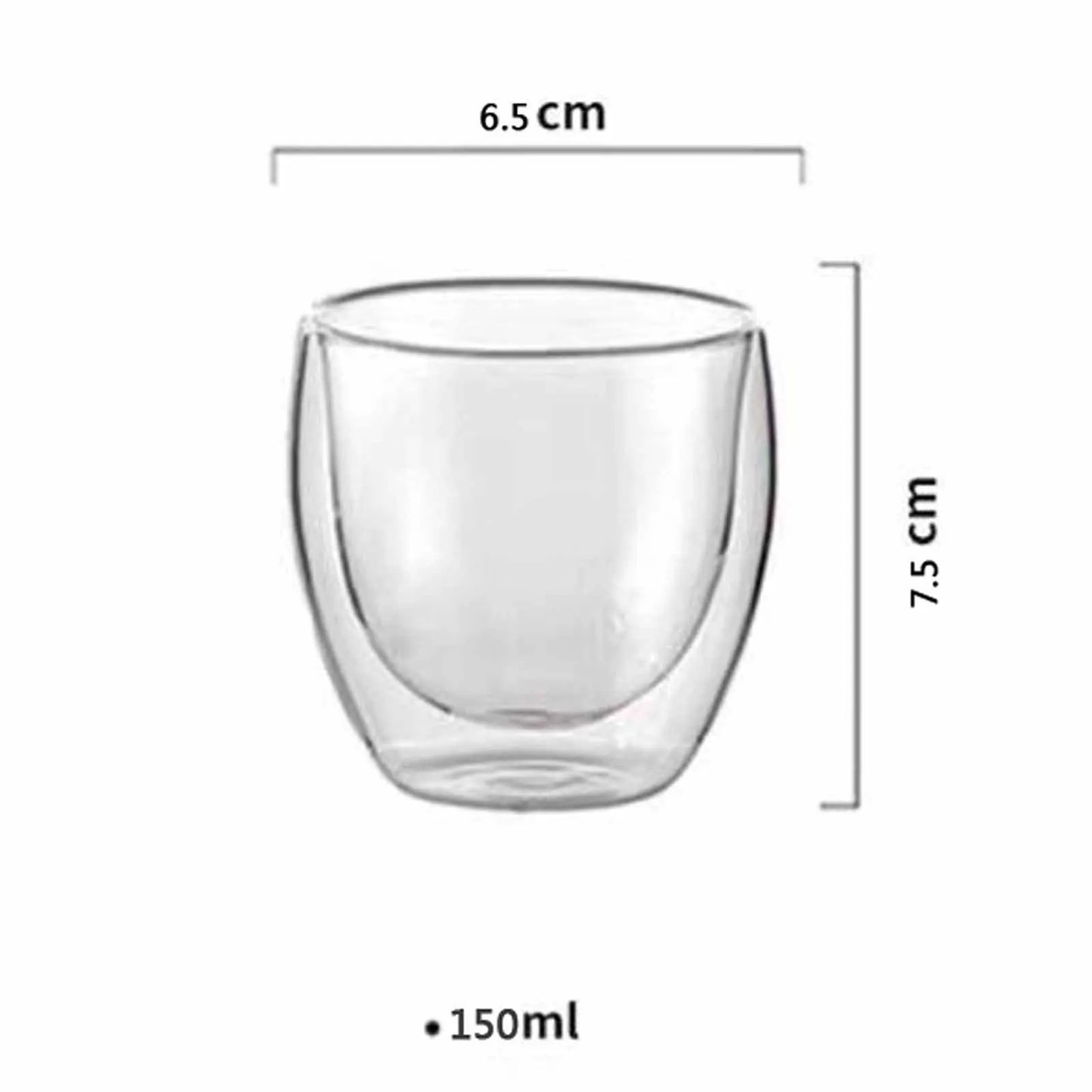 Double Wall Glass Tumbler Insulated Coffee Tea Cup Daily Use