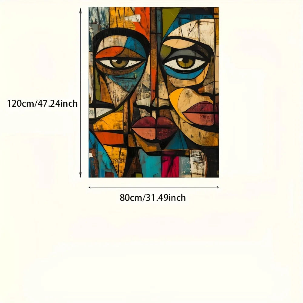 Frameless Modern African Abstract Art Canvas Print For Interior Decor