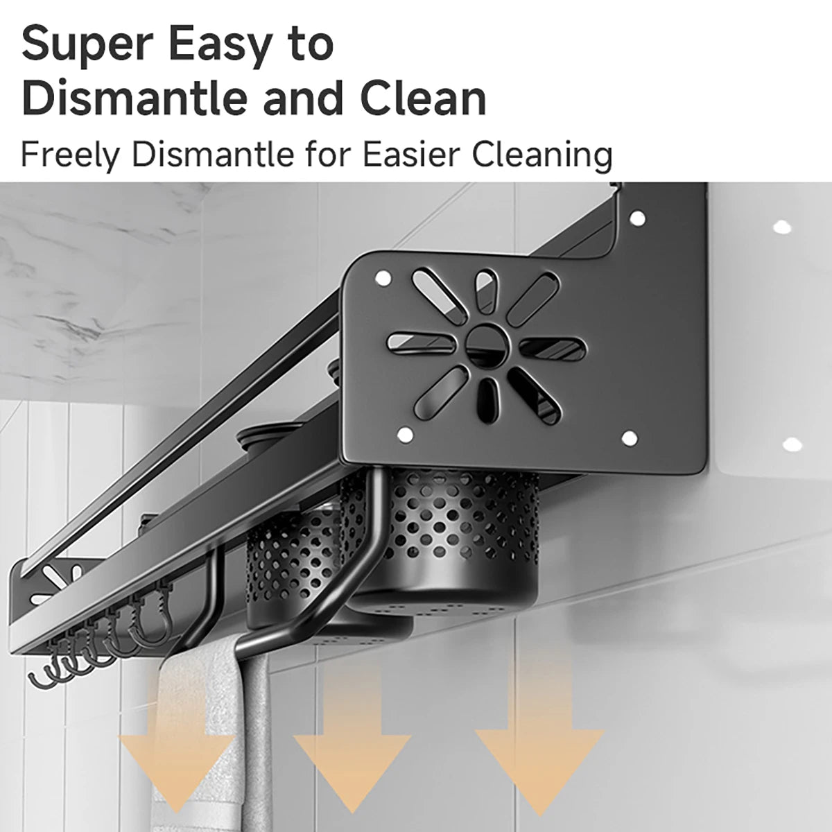 Metal Kitchen Shelf With Drainage Design Easy To Clean