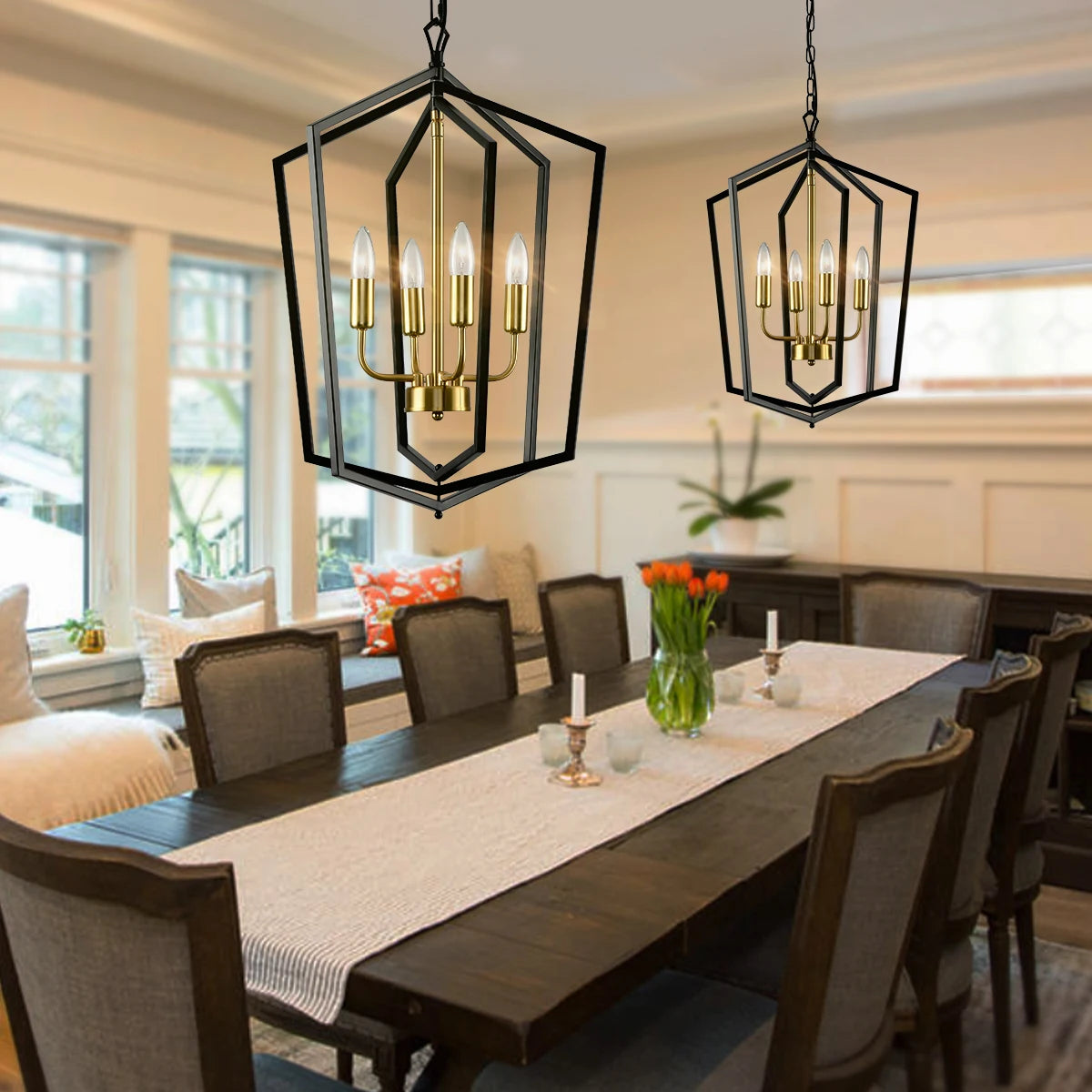 LovingC Four Light Luxury Chandeliers Farmhouse Pendant Lighting